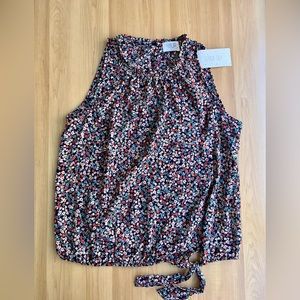 Spring, Summer !!! Sienna Sky. Cute Floral Top, Sleeveless.